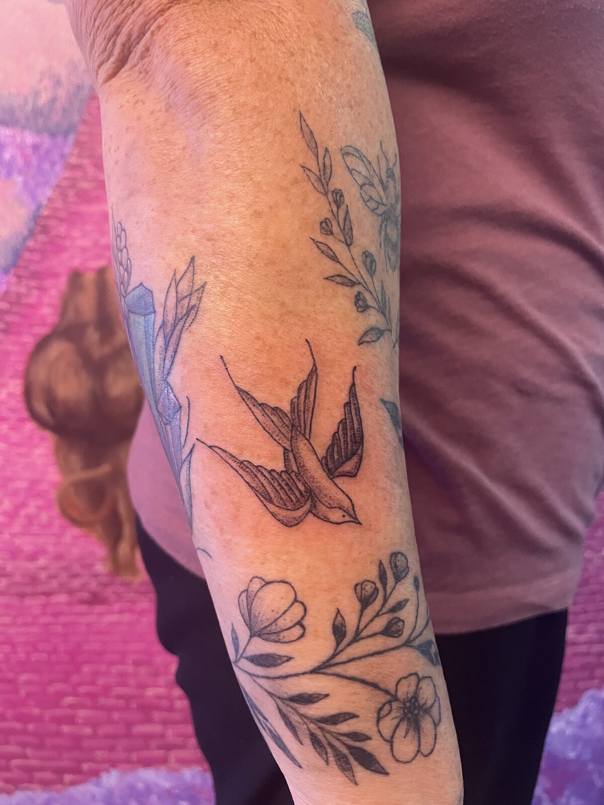 Pink Ink Tattoo Color example