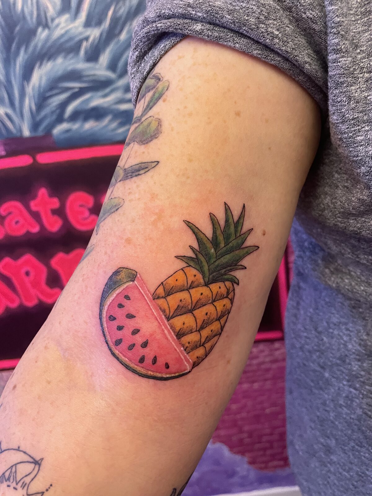 Pink Ink Tattoo Color example