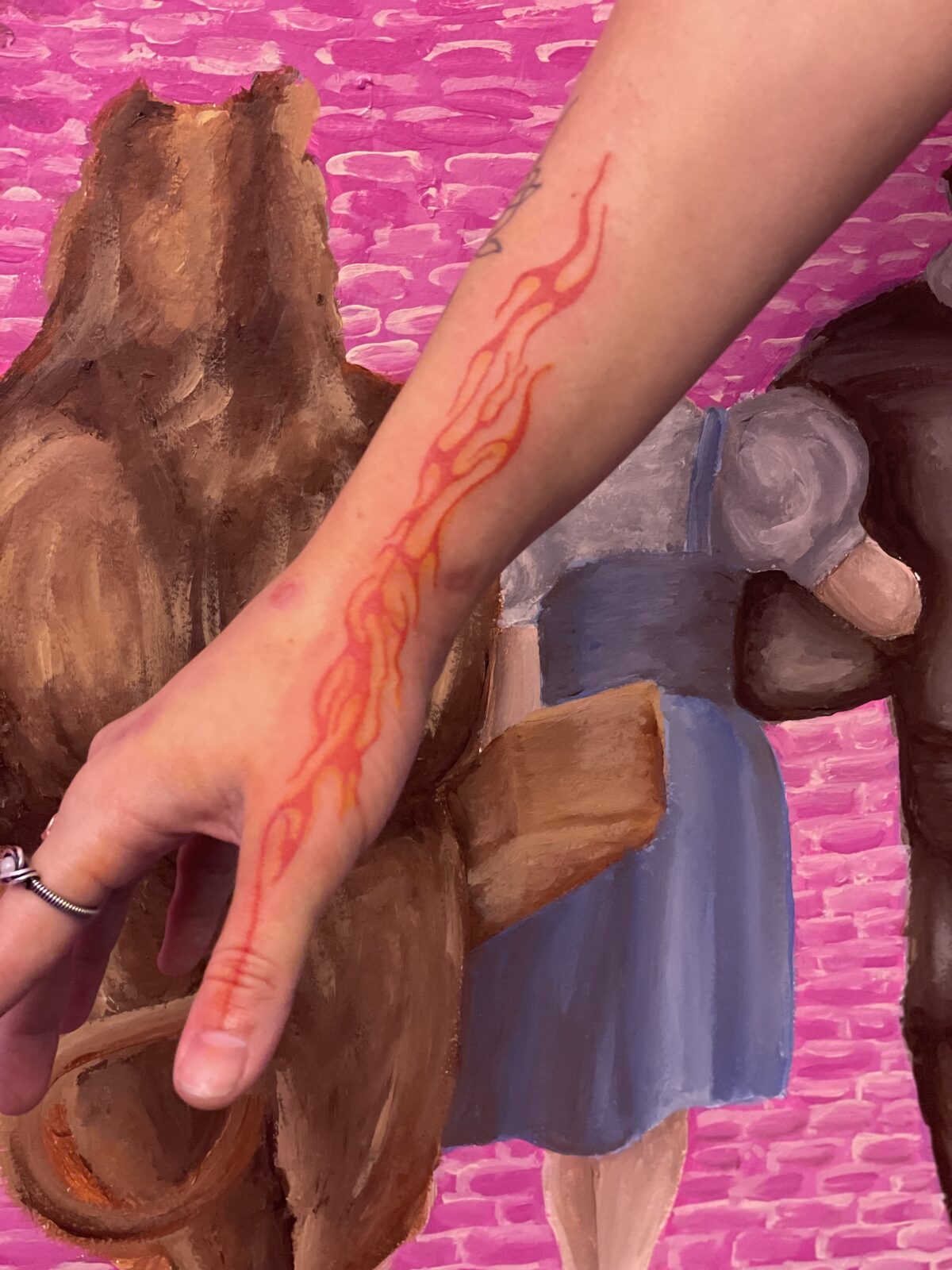Pink Ink Tattoo Color example