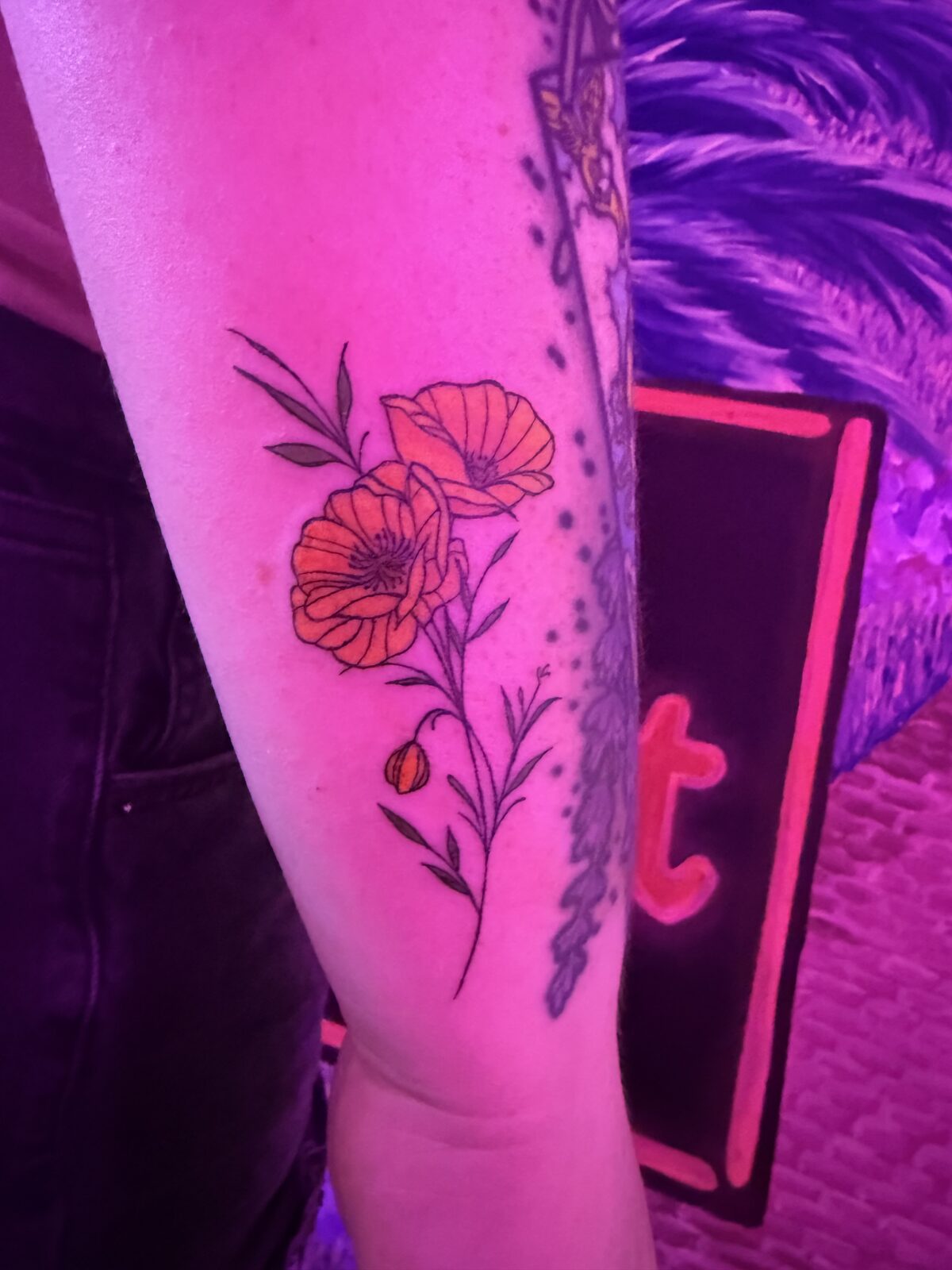 Pink Ink Tattoo Color example