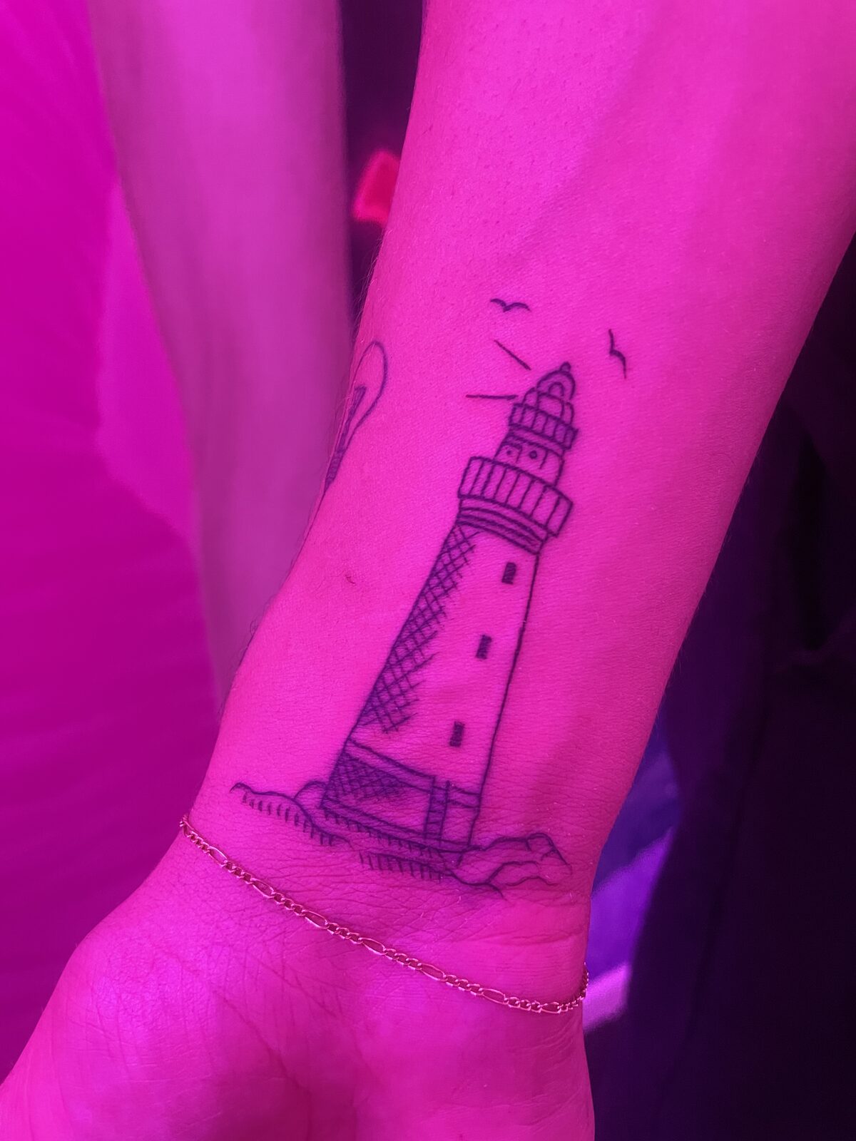 Pink Ink Tattoo Fine Line example