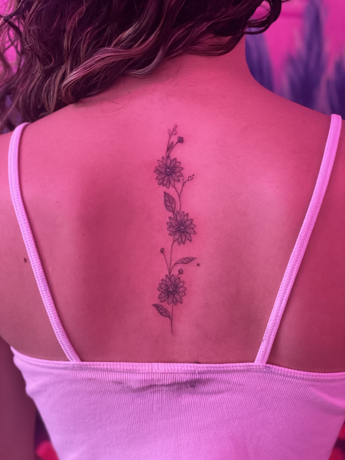 Pink Ink Tattoo Fine Line example