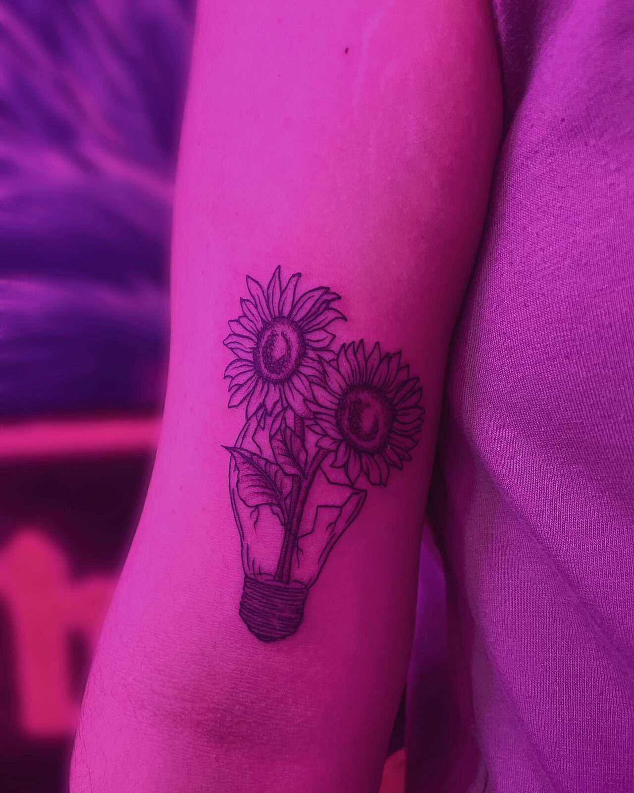 Pink Ink Tattoo Fine Line example