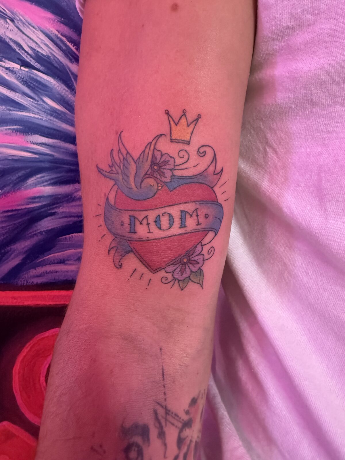 Pink Ink Tattoo Fine Line example
