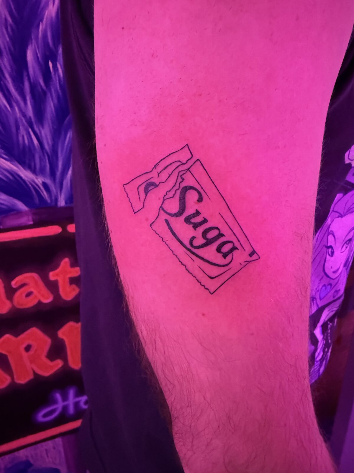 Pink Ink Tattoo Fine Line example