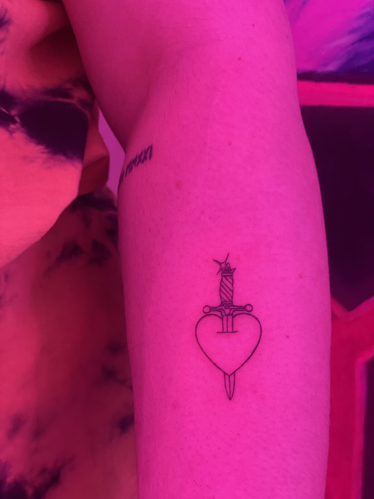 Pink Ink Tattoo Fine Line example