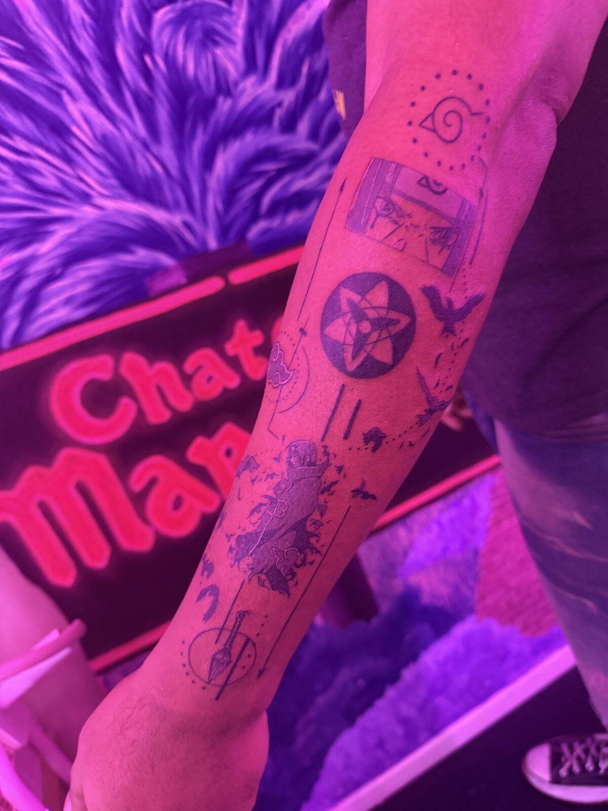 Pink Ink Tattoo Fine Line example