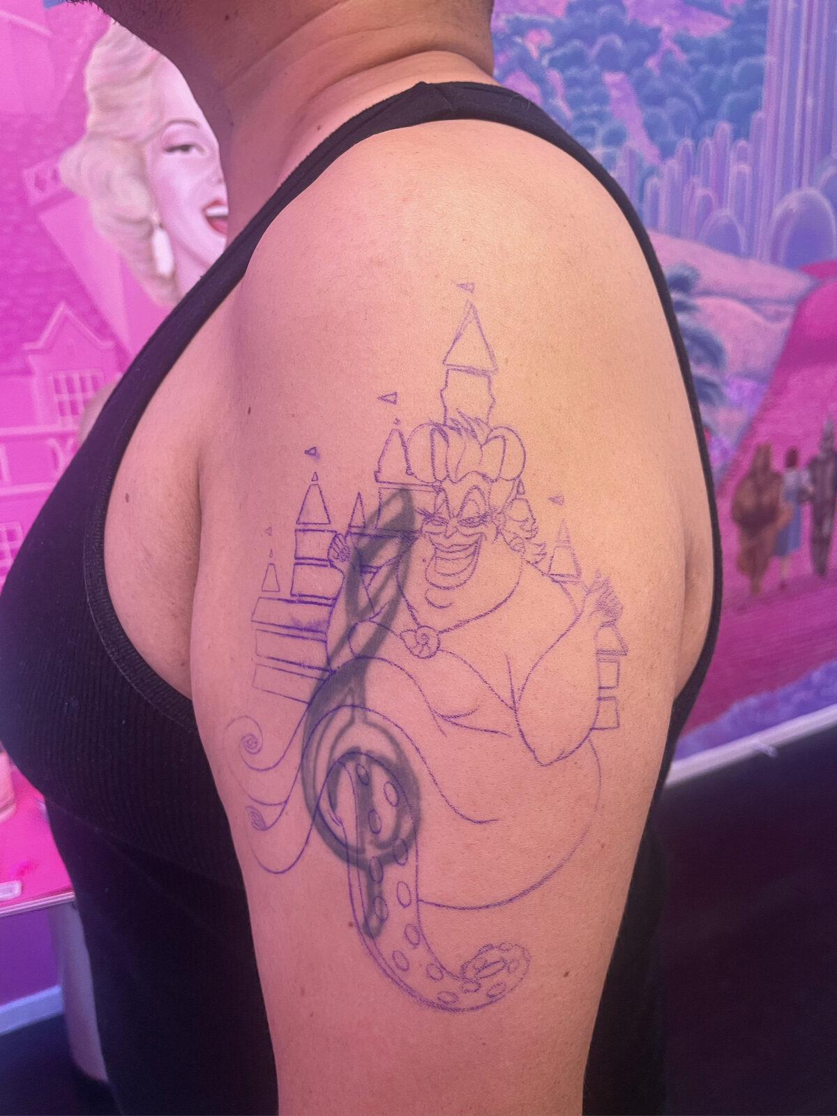 Pink Ink Tattoo Fine Line example