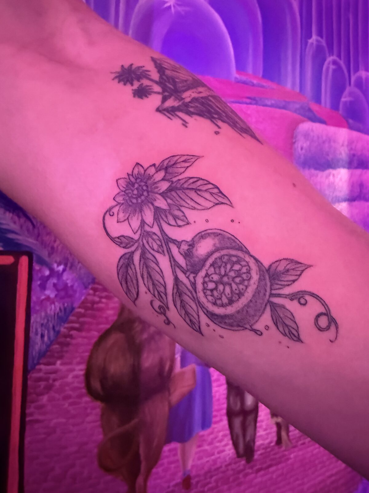 Pink Ink Tattoo Fine Line example