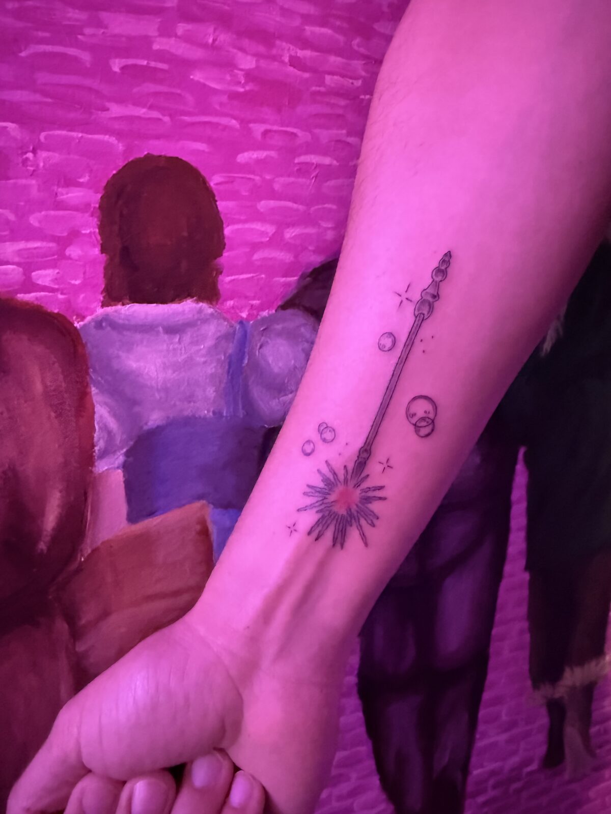 Pink Ink Tattoo Fine Line example