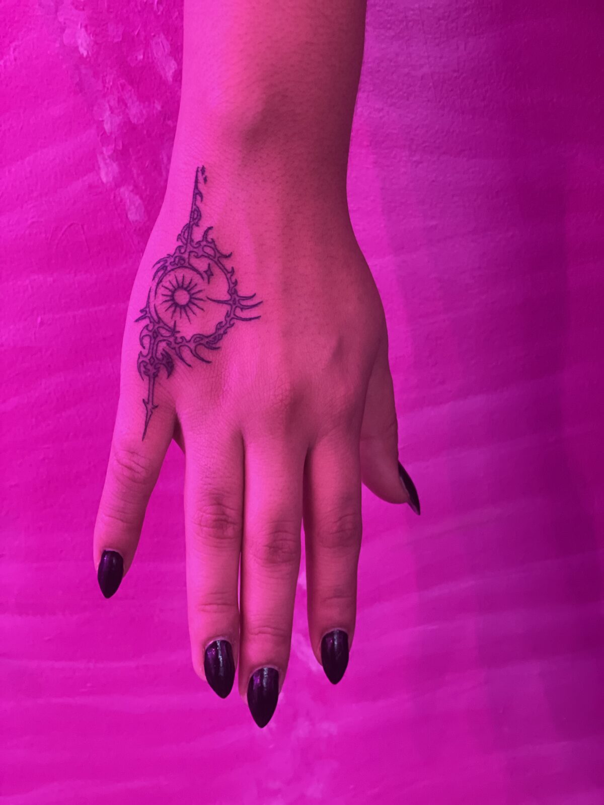 Pink Ink Tattoo Fine Line example