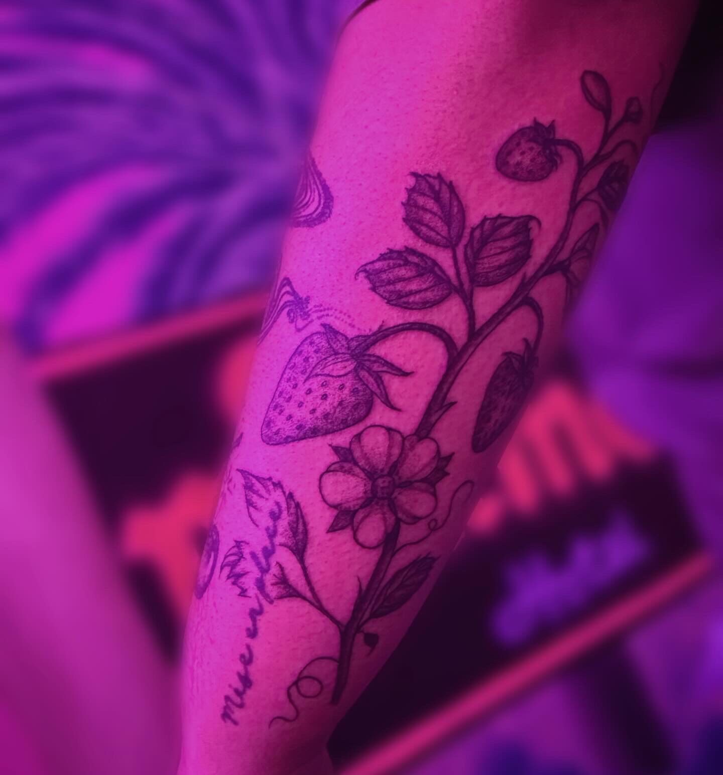 Pink Ink Tattoo Fine Line example