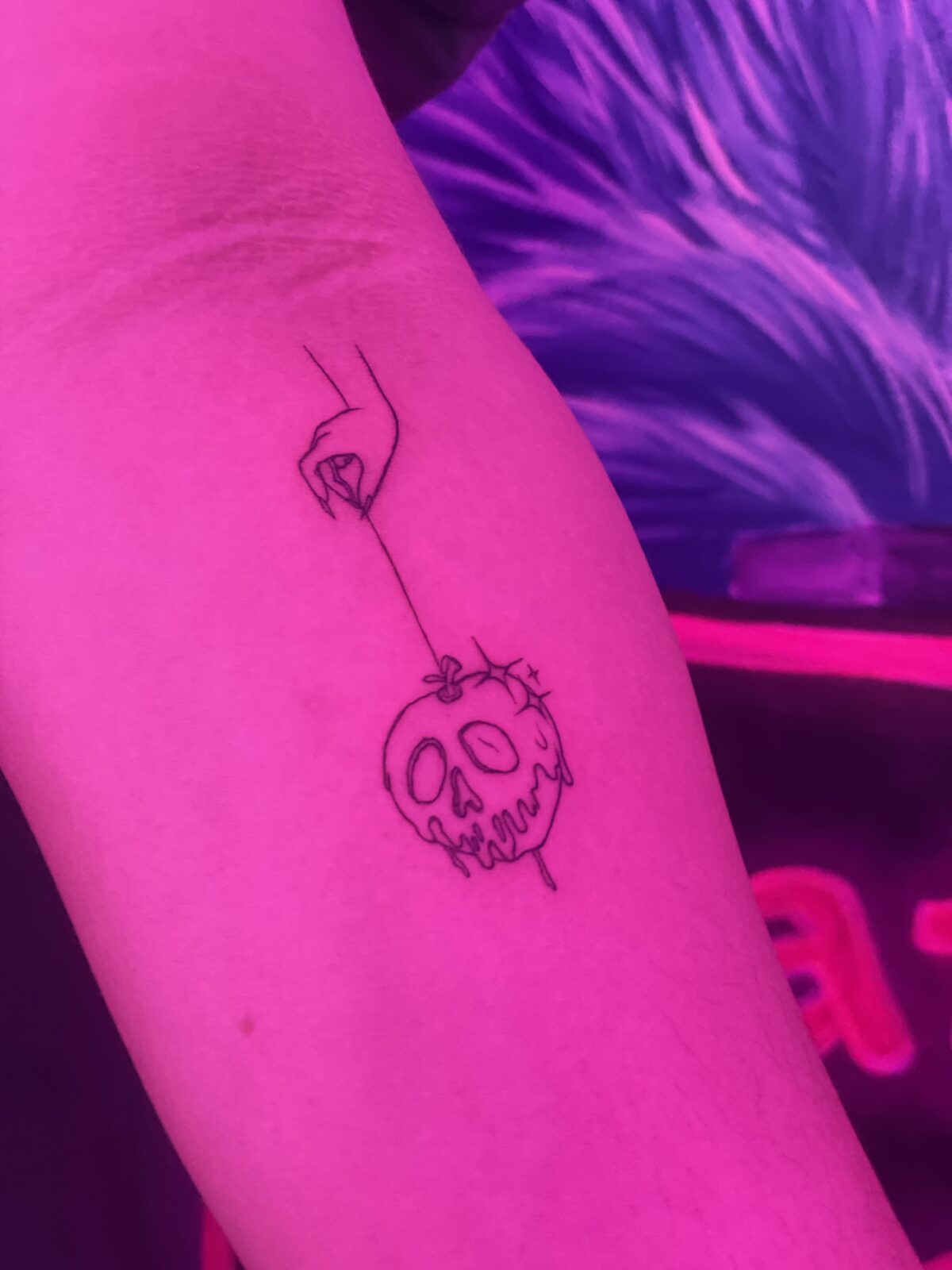 Pink Ink Tattoo Fine Line example
