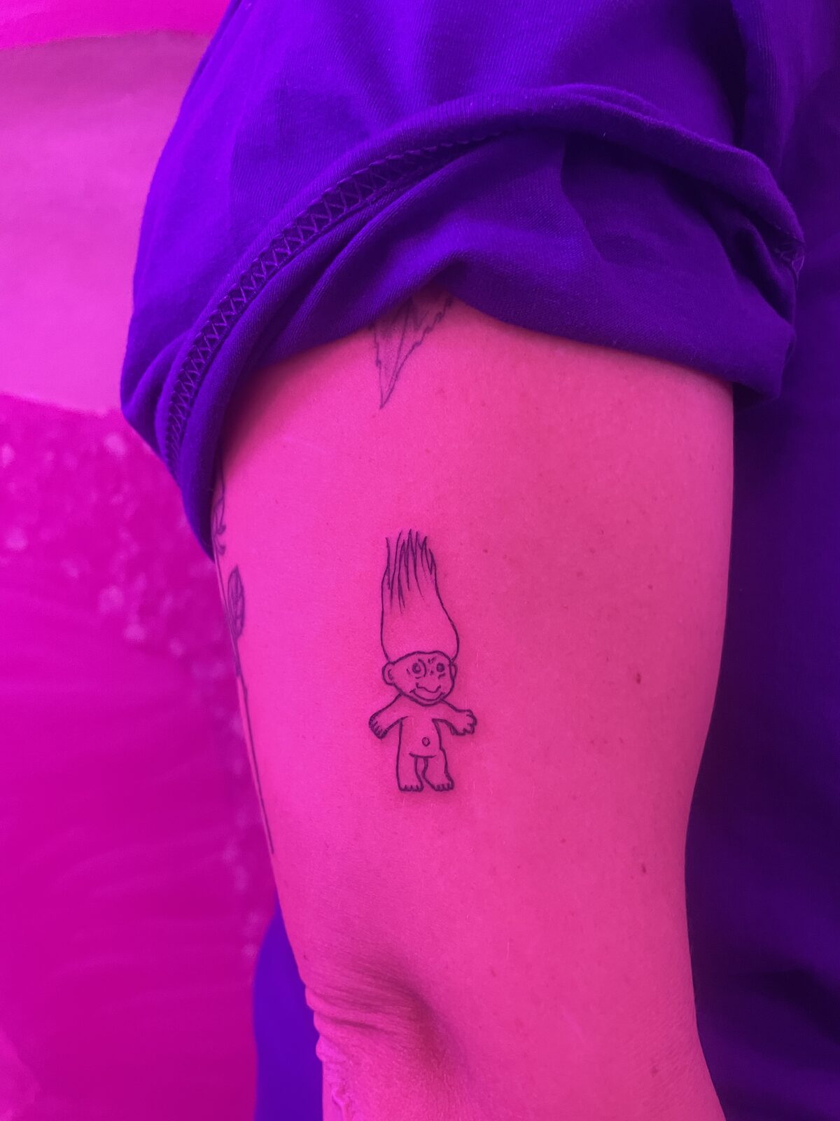 Pink Ink Tattoo Fine Line example