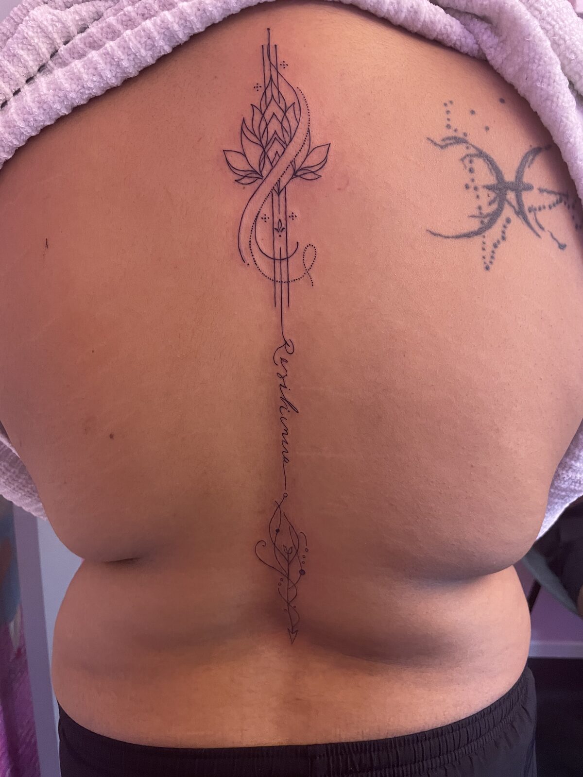 Pink Ink Tattoo Fine Line example
