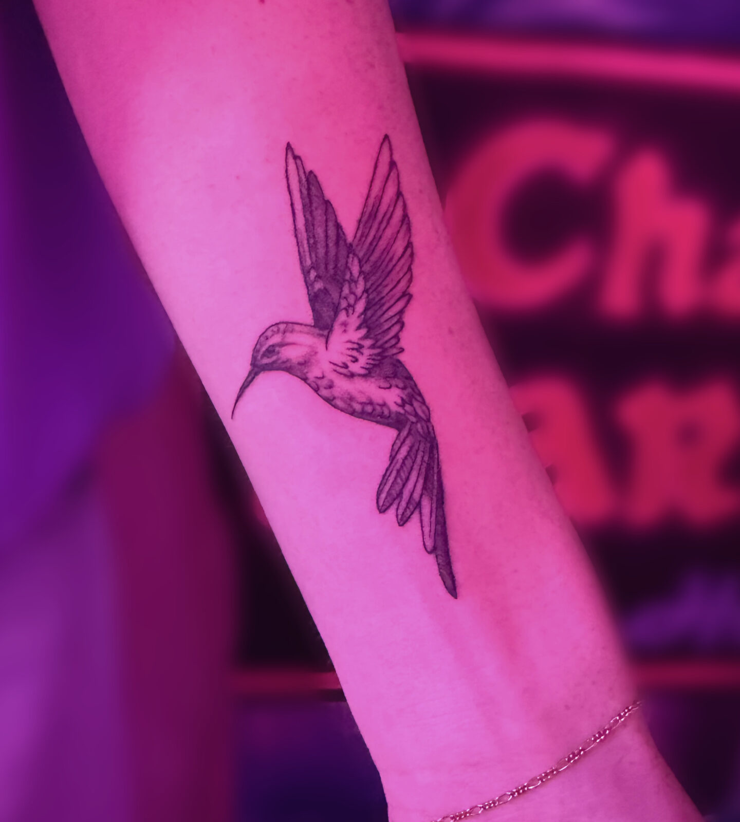 Pink Ink Tattoo Fine Line example