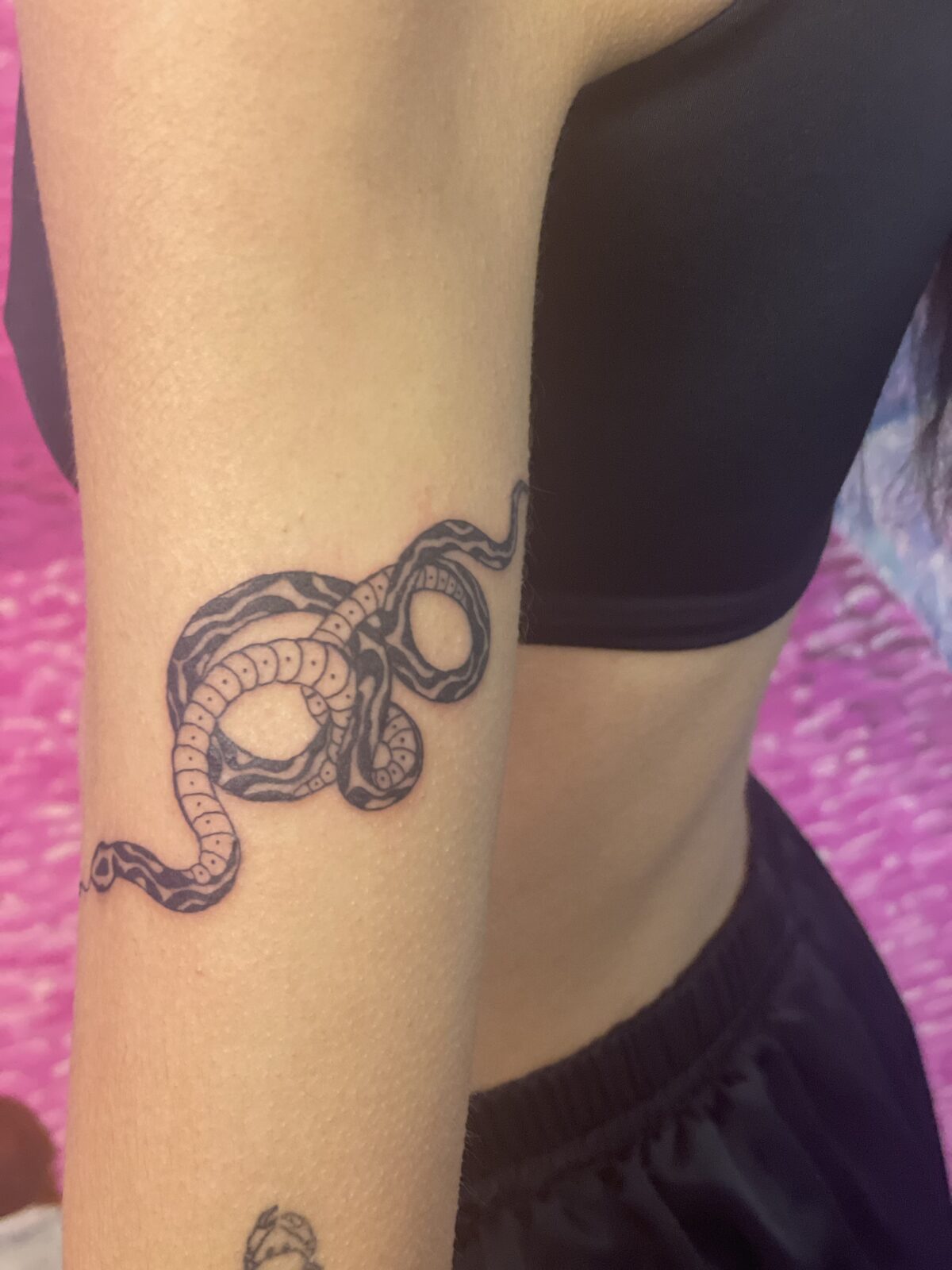 Pink Ink Tattoo Fine Line example