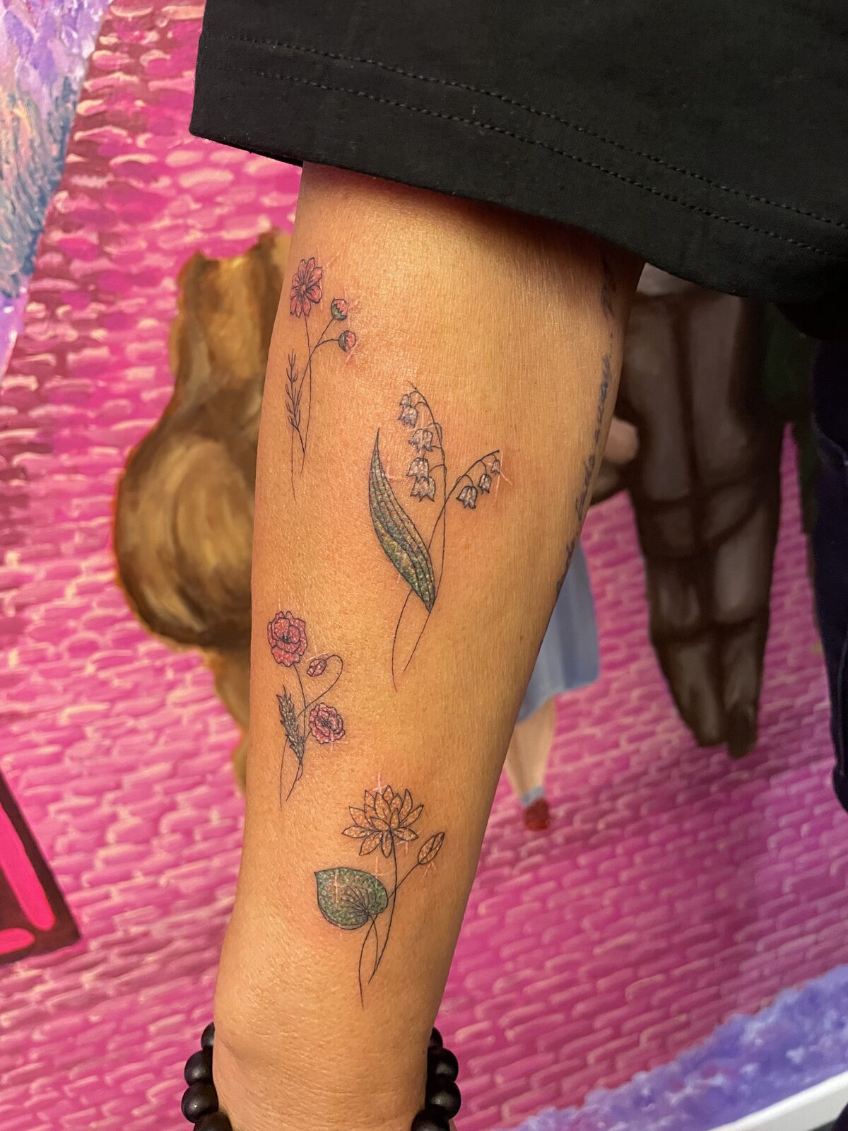 Pink Ink Tattoo Fine Line example