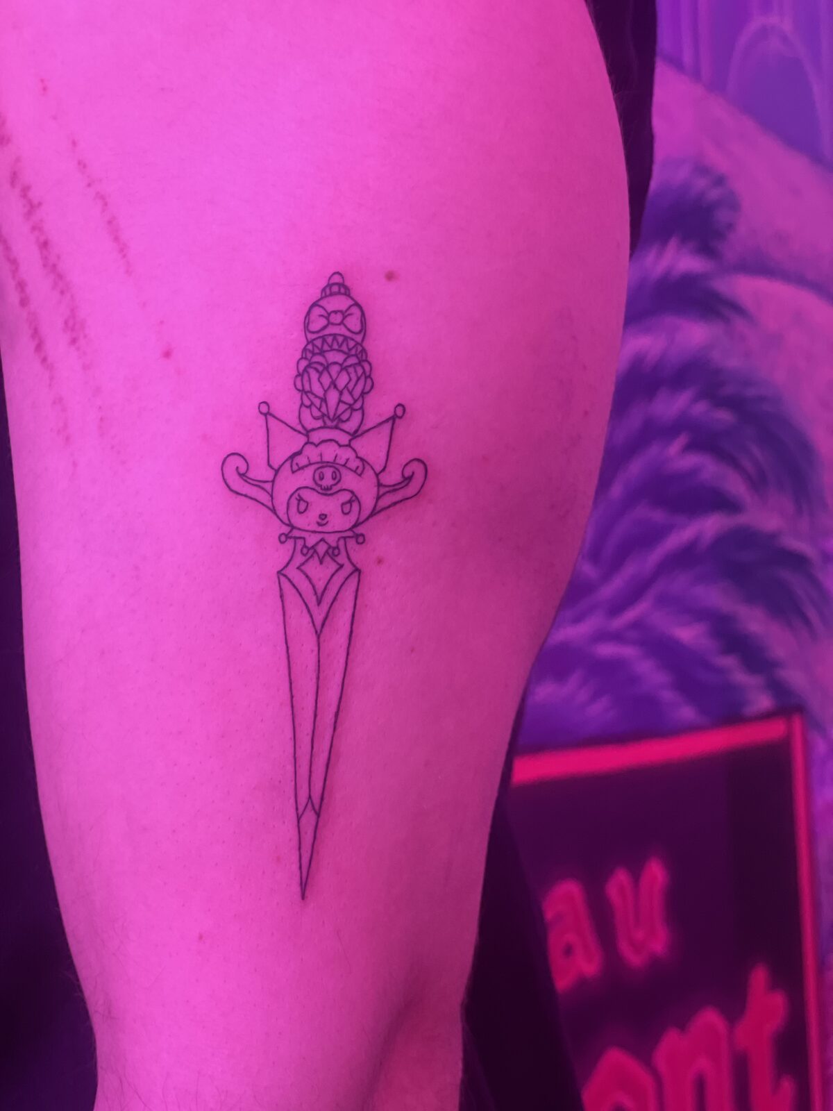 Pink Ink Tattoo Fine Line example