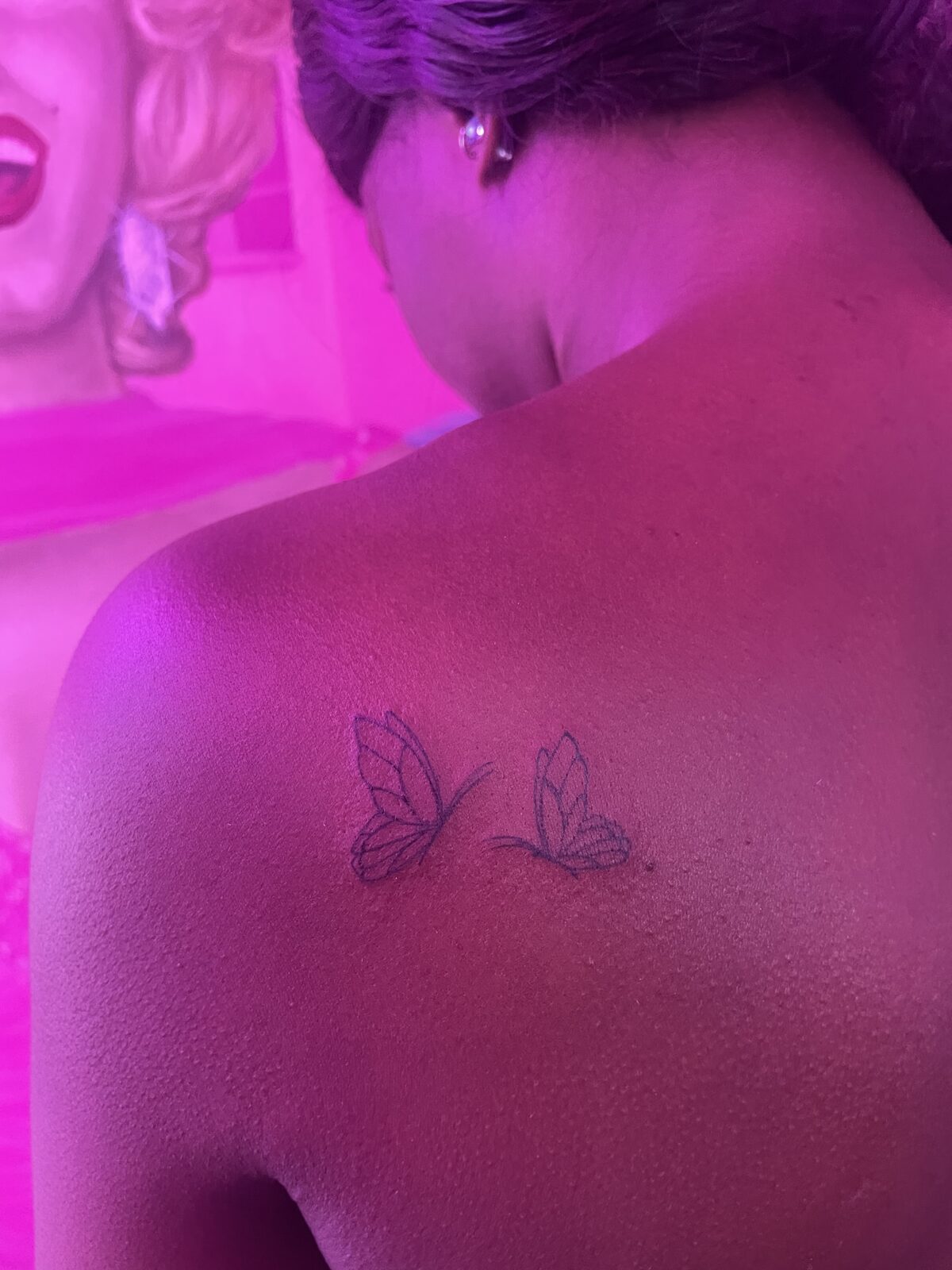 Pink Ink Tattoo Fine Line example