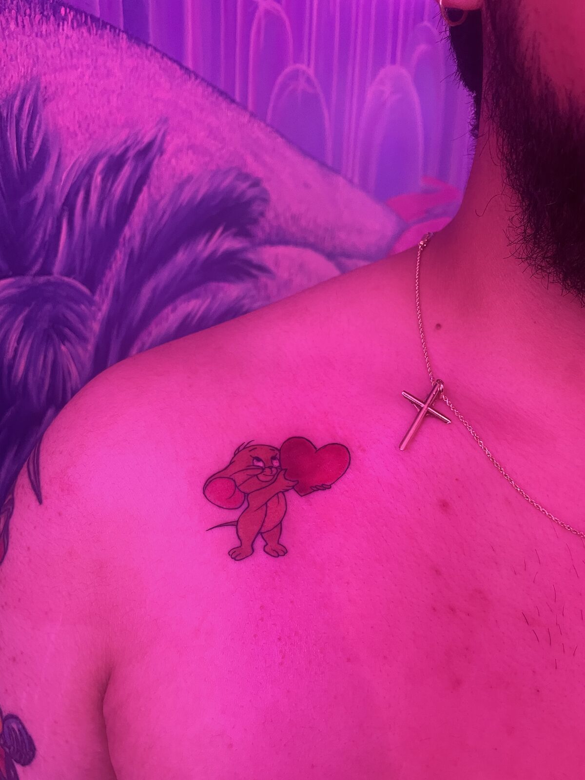 Pink Ink Tattoo Fine Line example