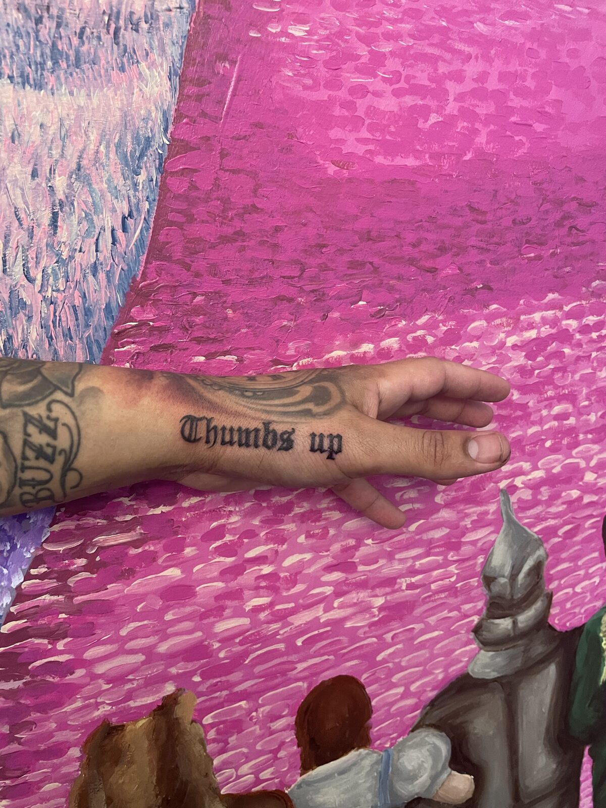 Pink Ink Tattoo Fine Line example