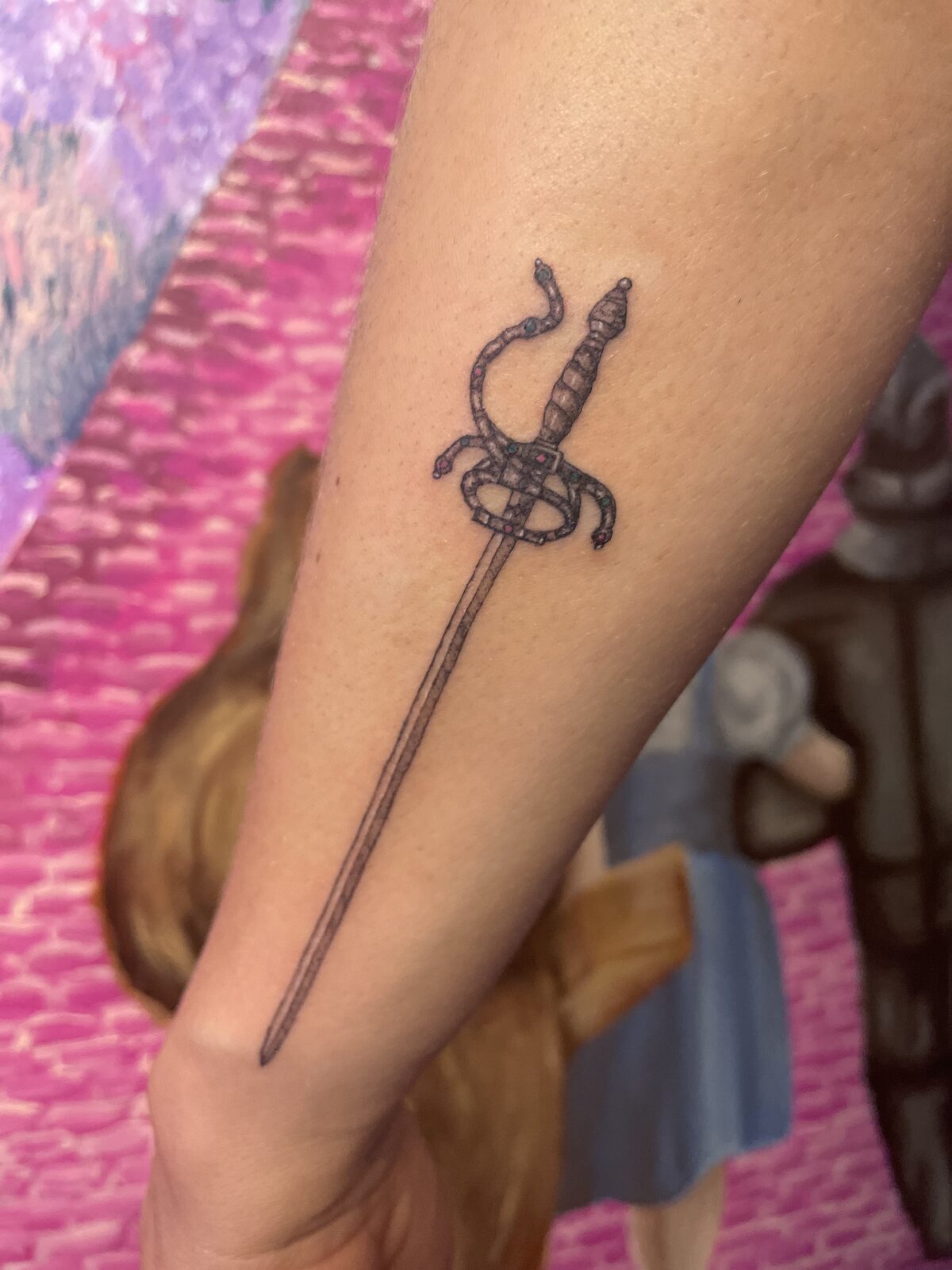 Pink Ink Tattoo Fine Line example