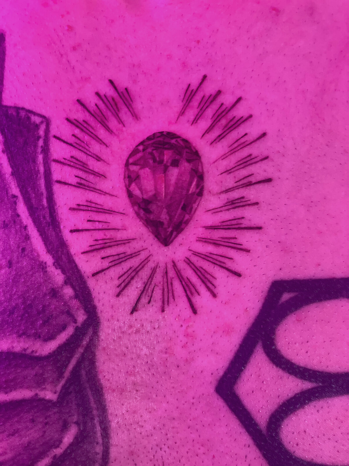 Pink Ink Tattoo Fine Line example