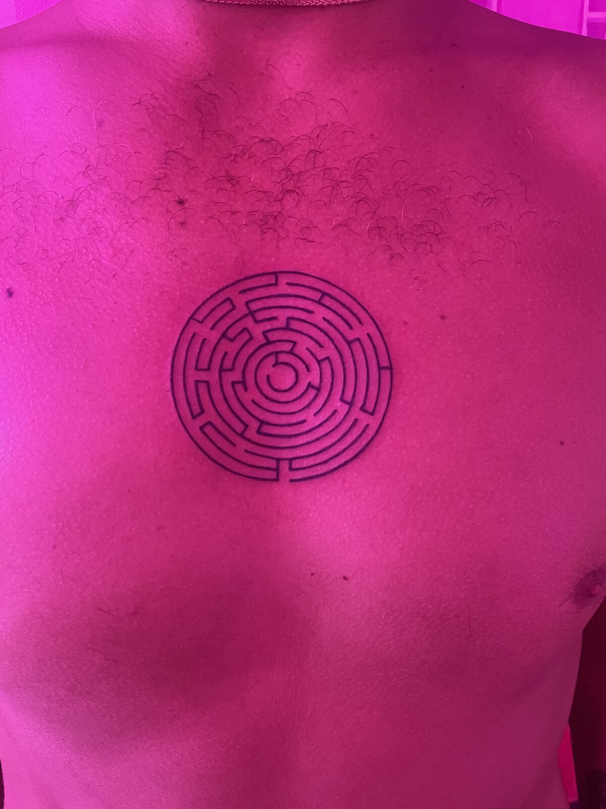 Pink Ink Tattoo Fine Line example