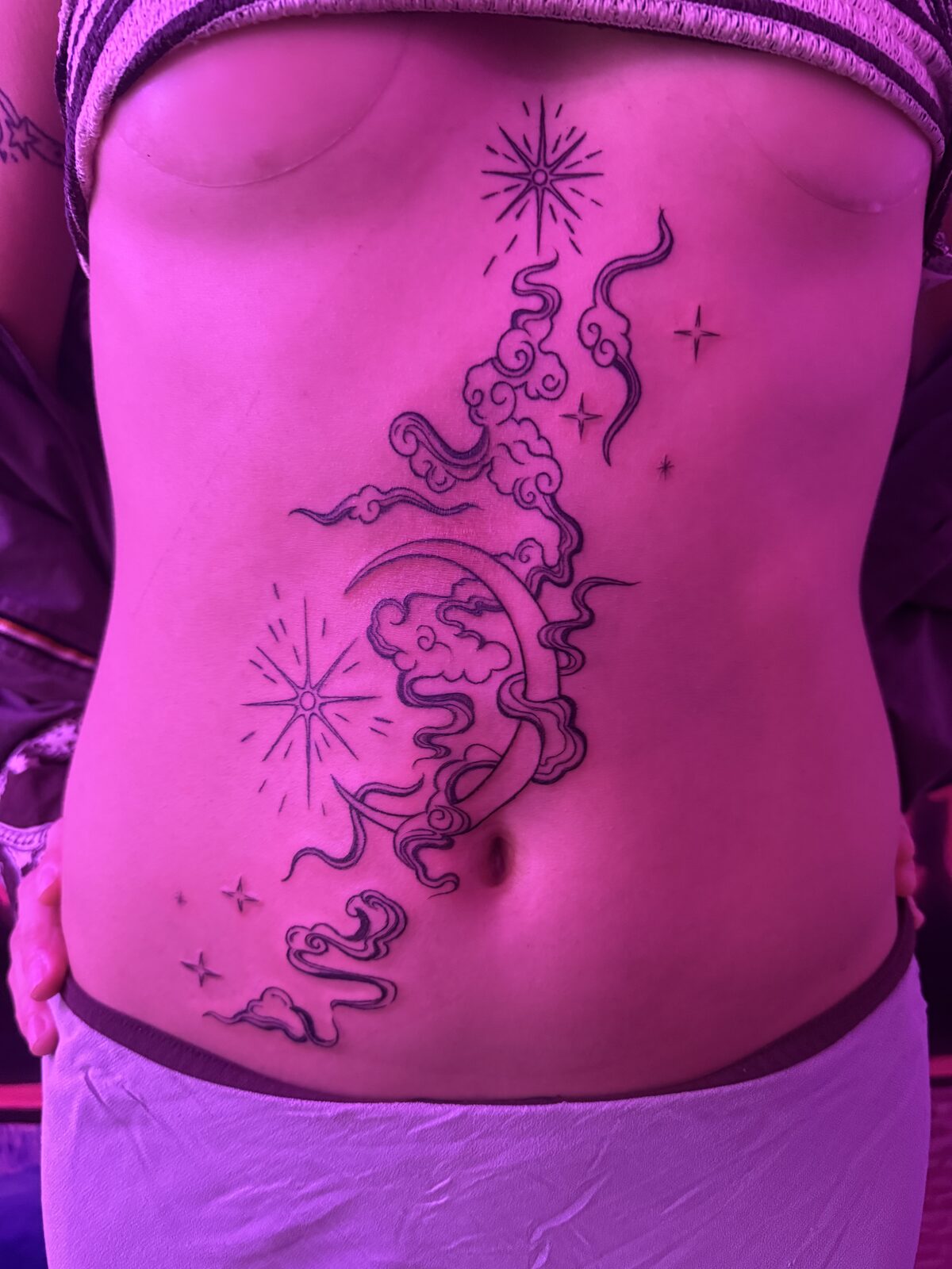 Pink Ink Tattoo Fine Line example
