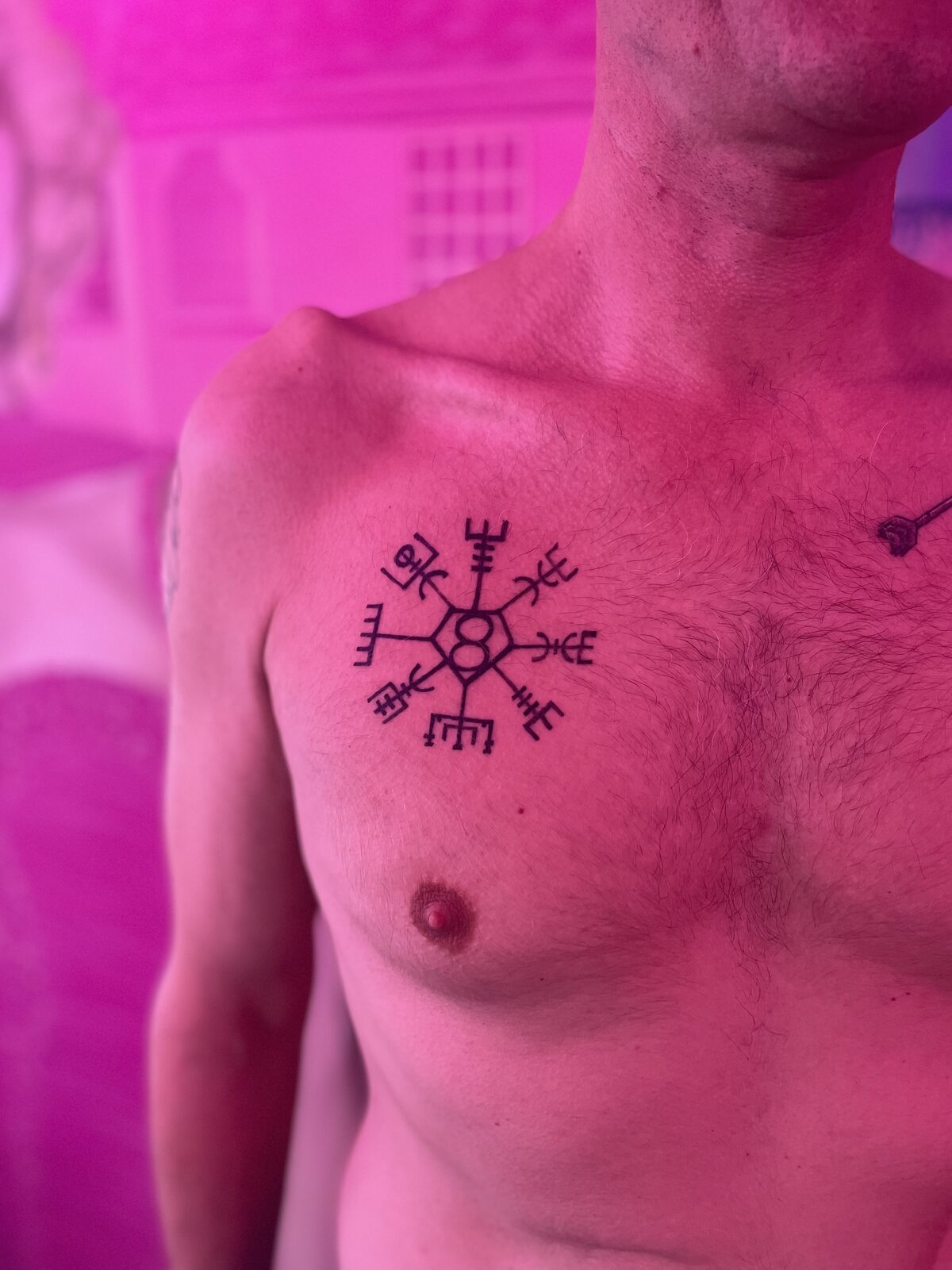 Pink Ink Tattoo Fine Line example