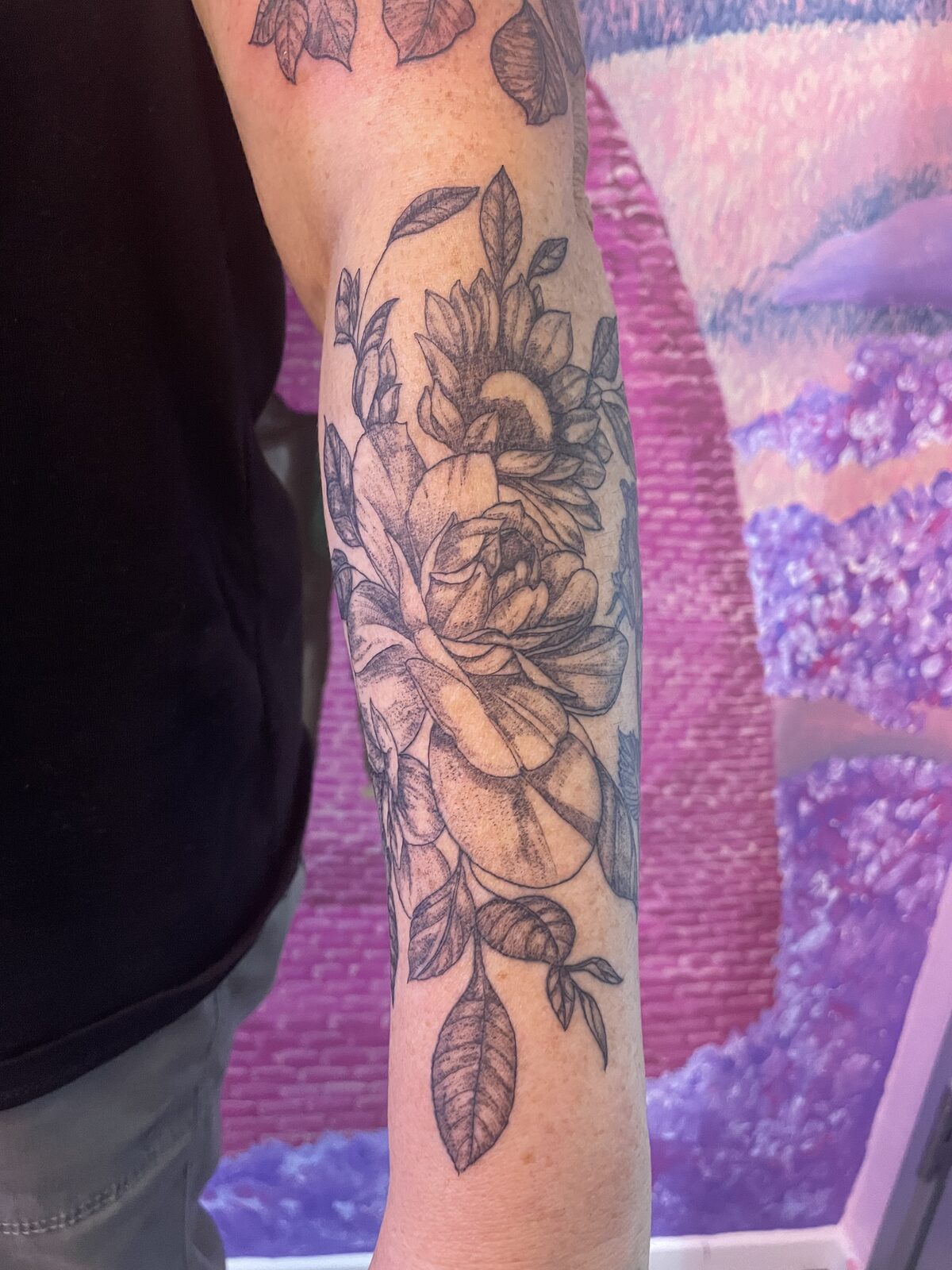 Pink Ink Tattoo Fine Line example