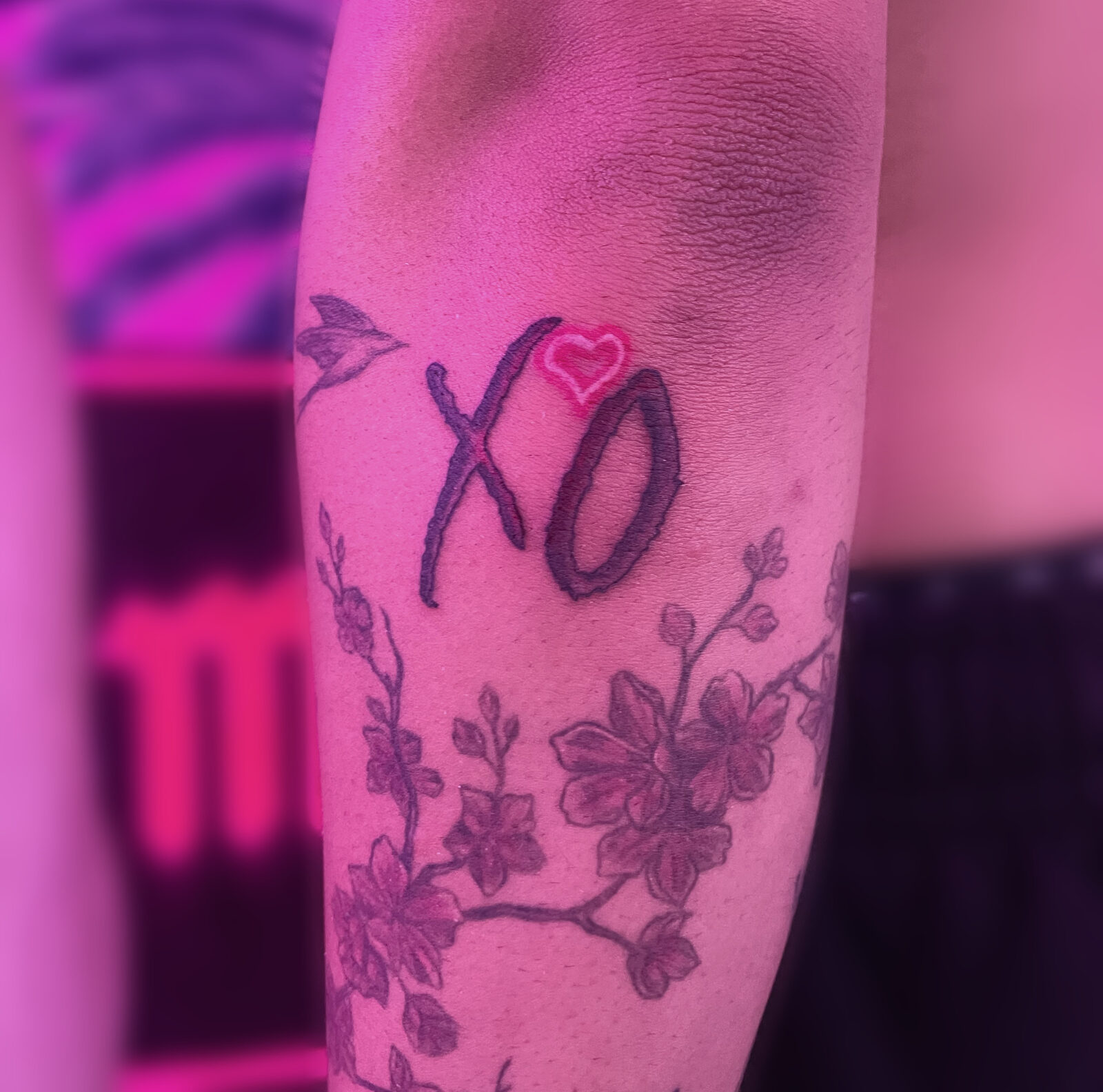 Pink Ink Tattoo Fine Line example