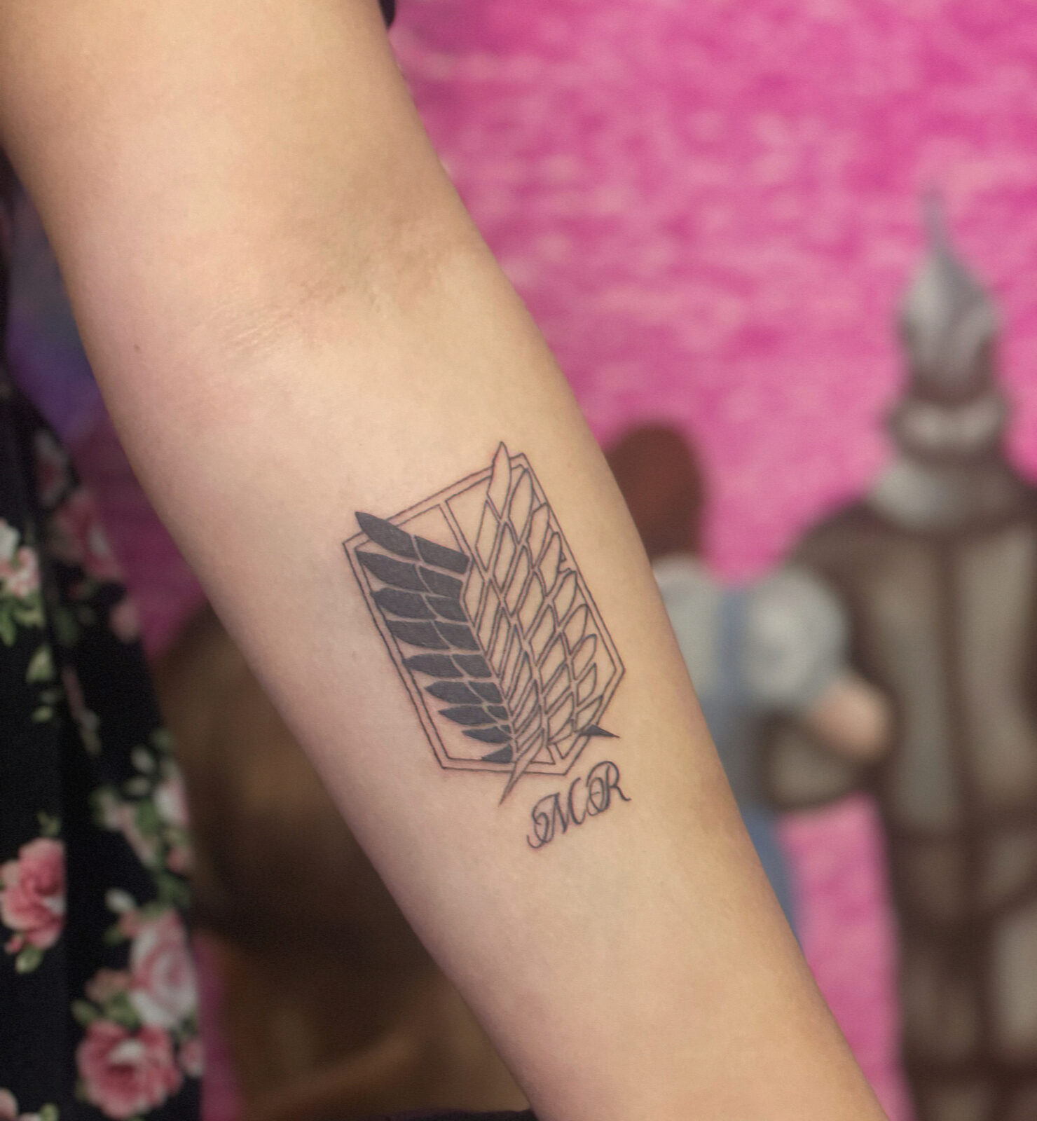Pink Ink Tattoo Fine Line example