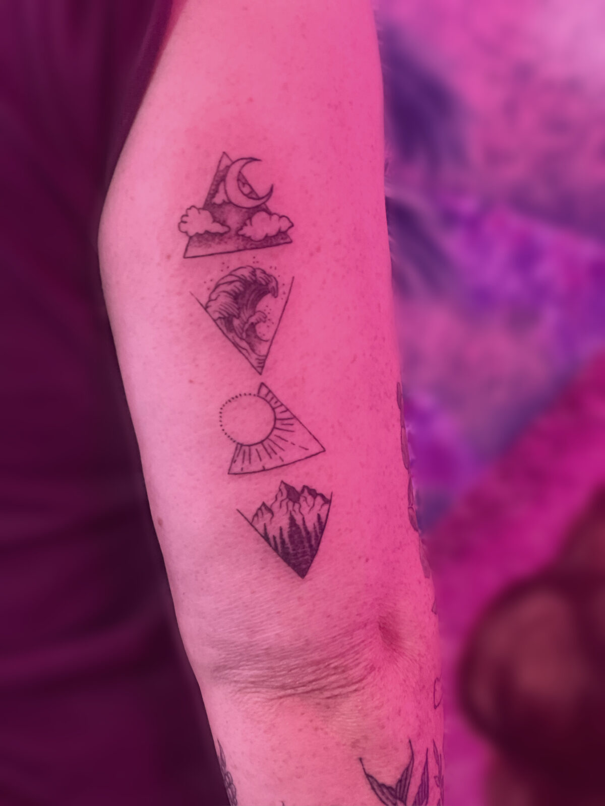 Pink Ink Tattoo Fine Line example