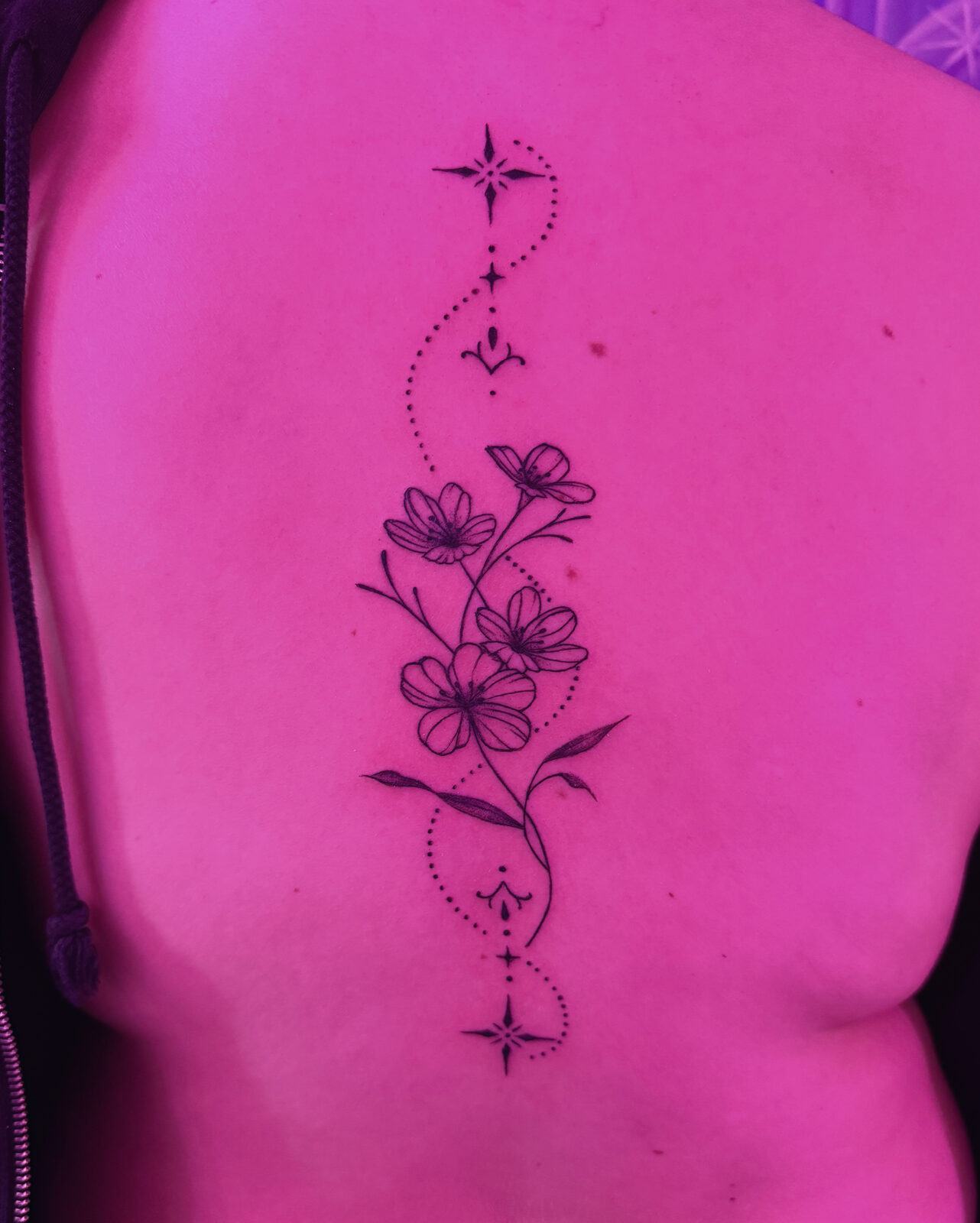 Pink Ink Tattoo Fine Line example