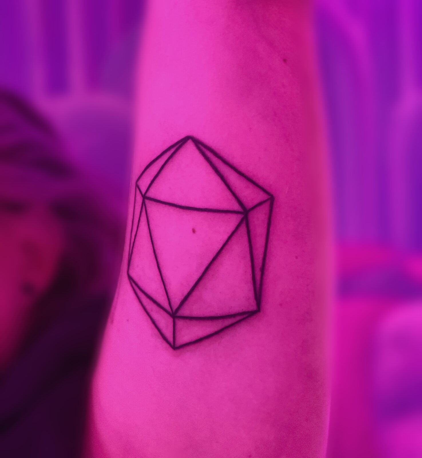 Pink Ink Tattoo Fine Line example