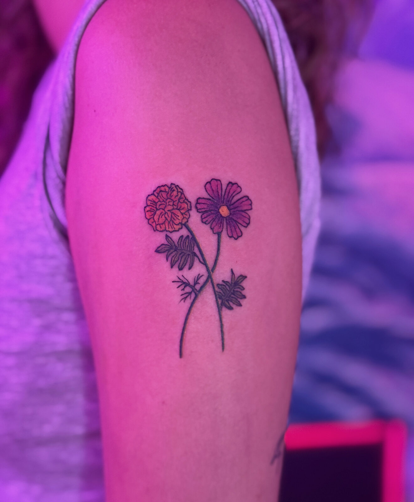 Pink Ink Tattoo Fine Line example