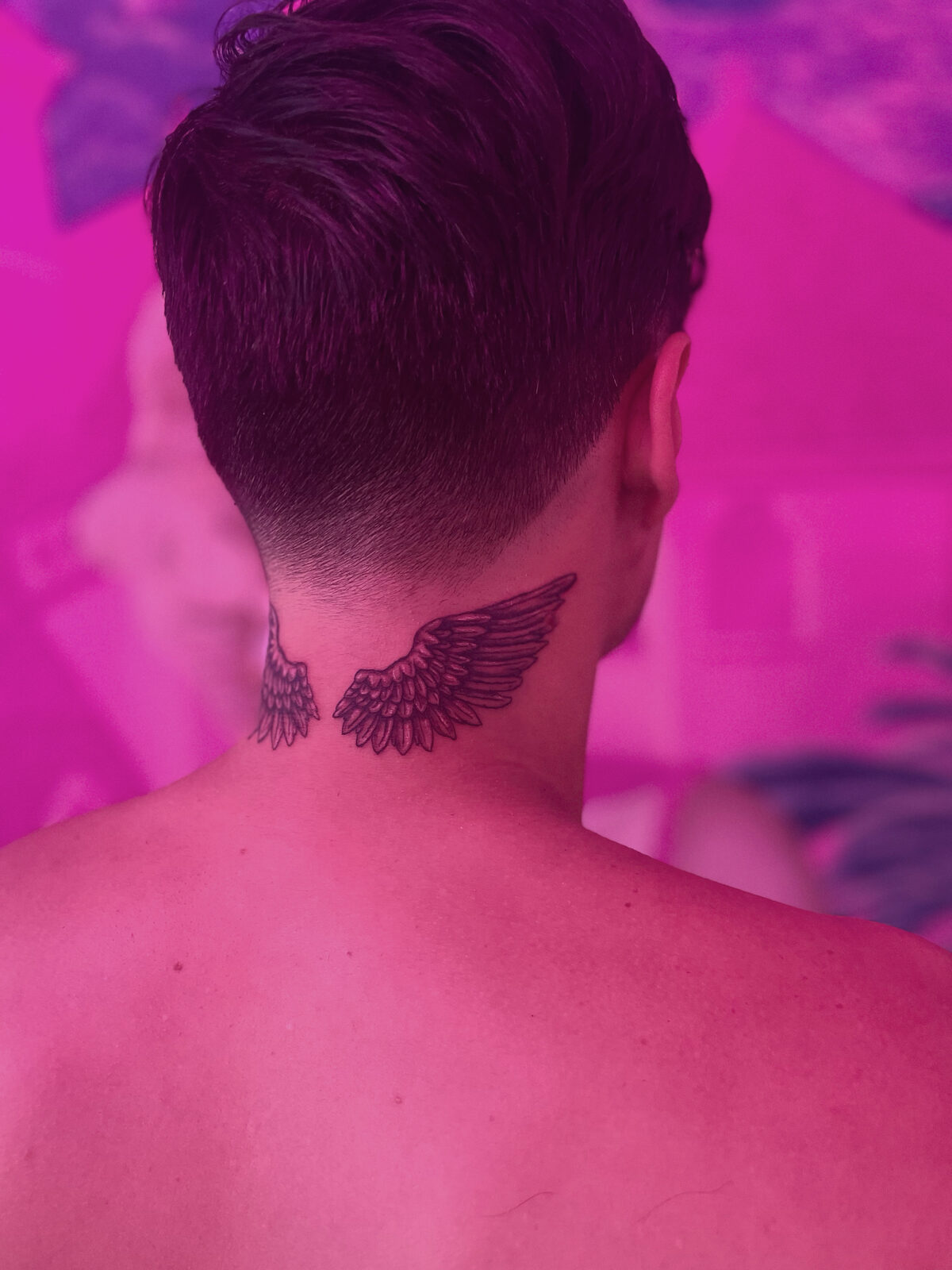 Pink Ink Tattoo Fine Line example