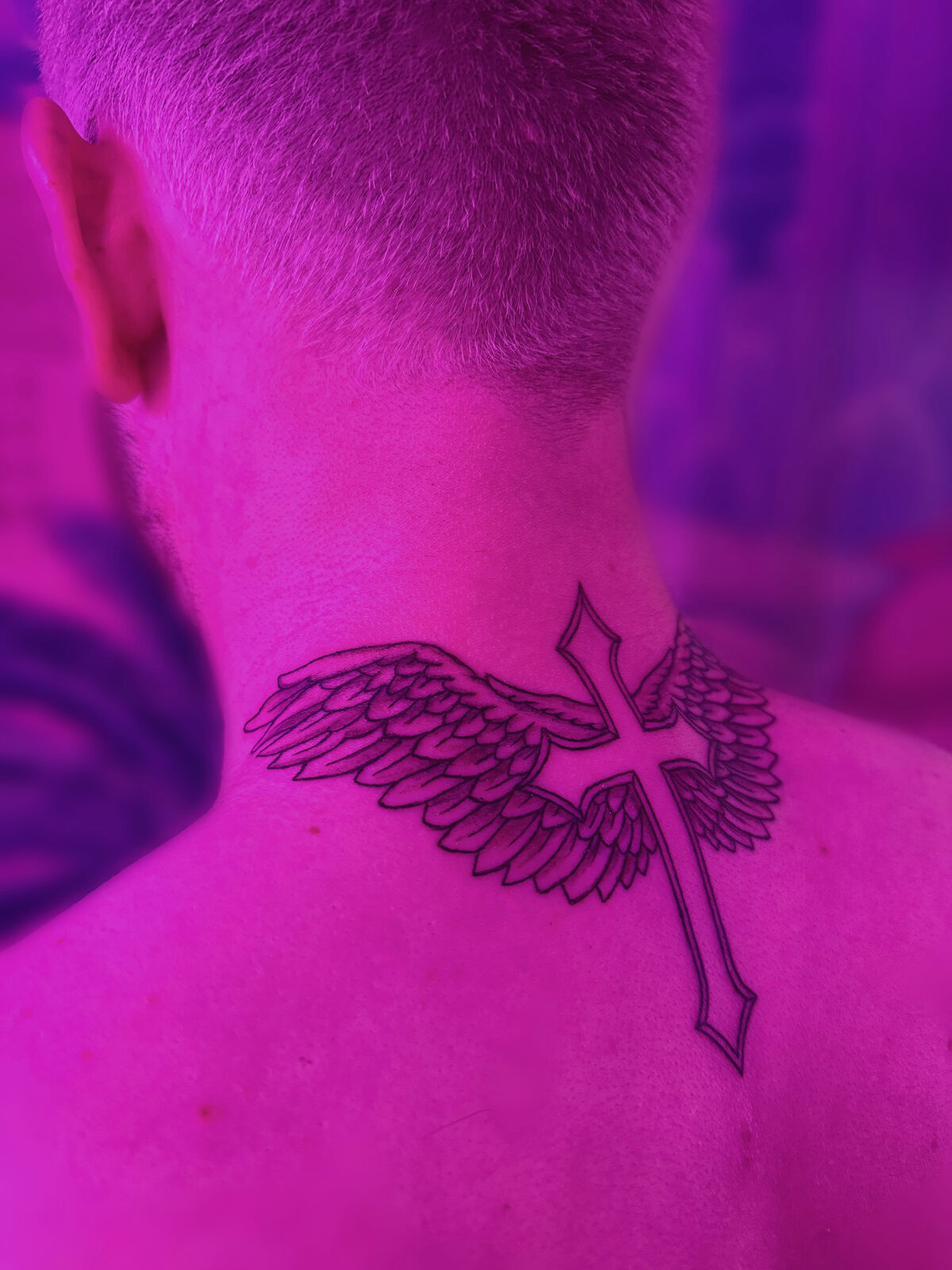 Pink Ink Tattoo Fine Line example