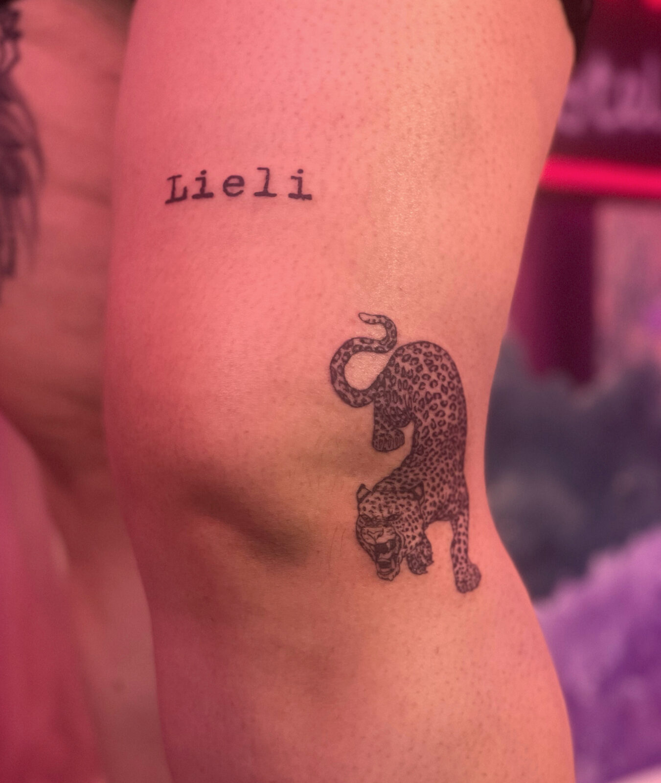 Pink Ink Tattoo Fine Line example