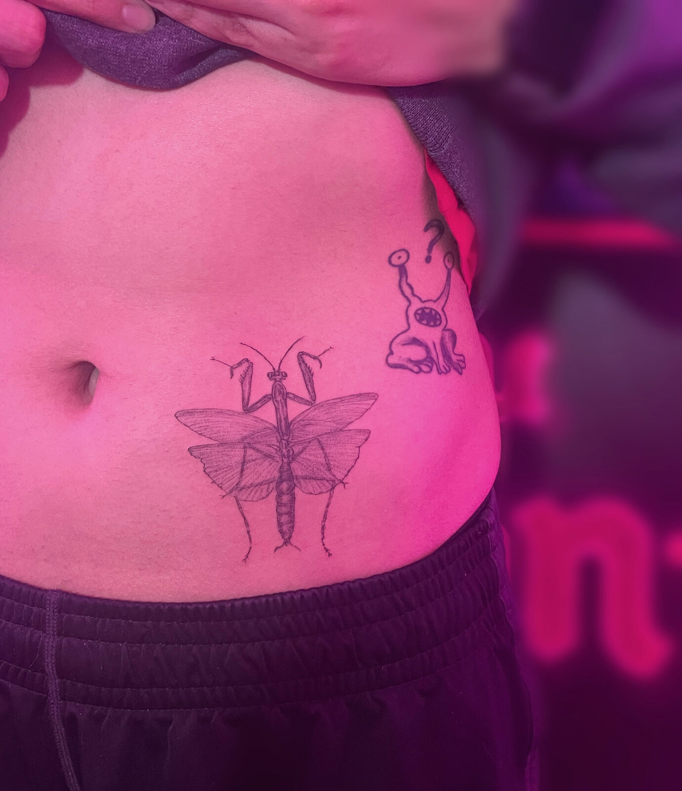 Pink Ink Tattoo Fine Line example