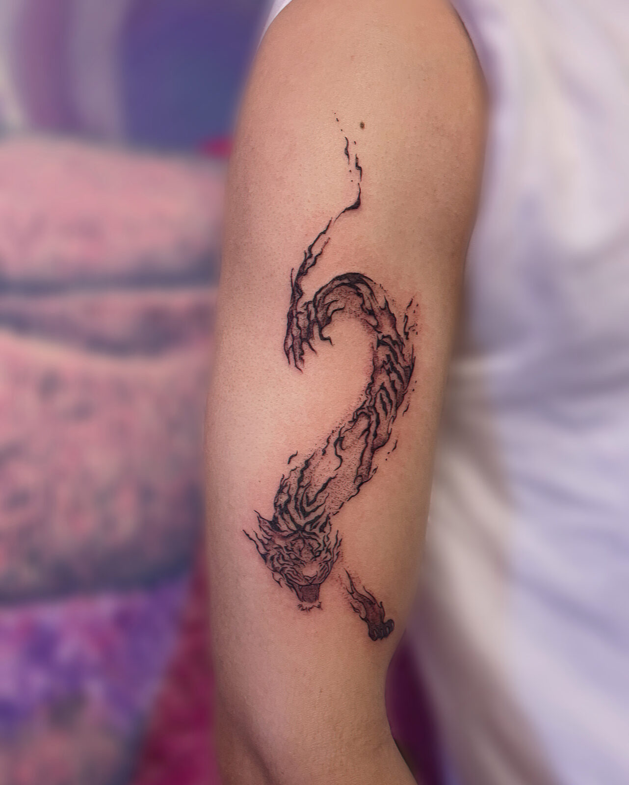 Pink Ink Tattoo Fine Line example