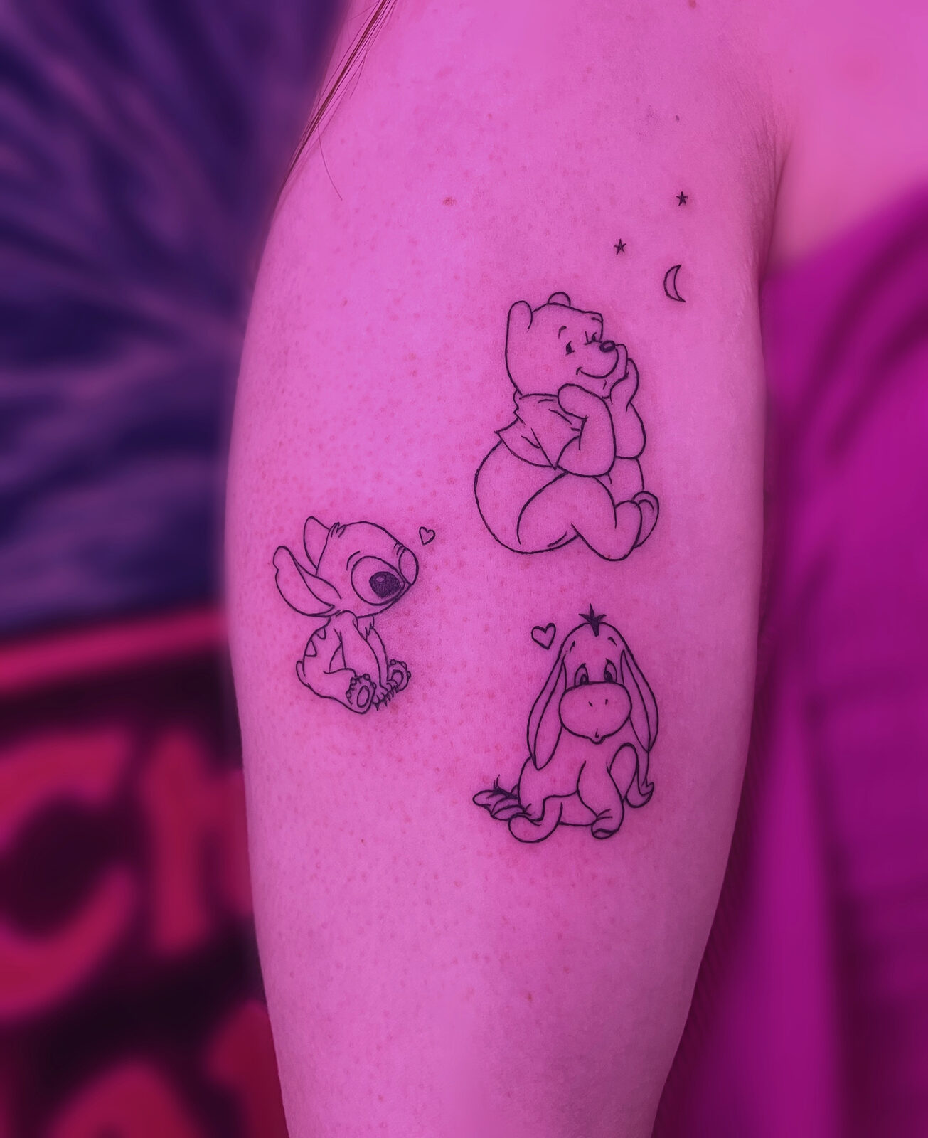 Pink Ink Tattoo Fine Line example