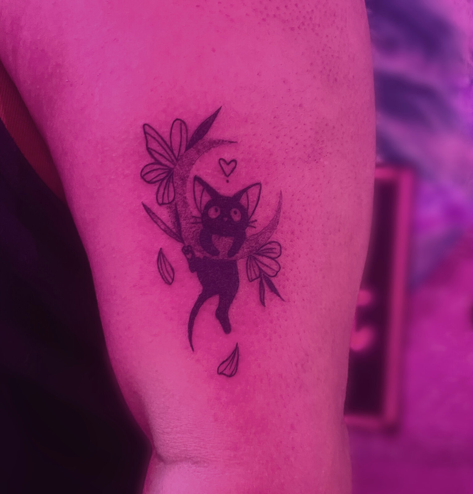 Pink Ink Tattoo Fine Line example