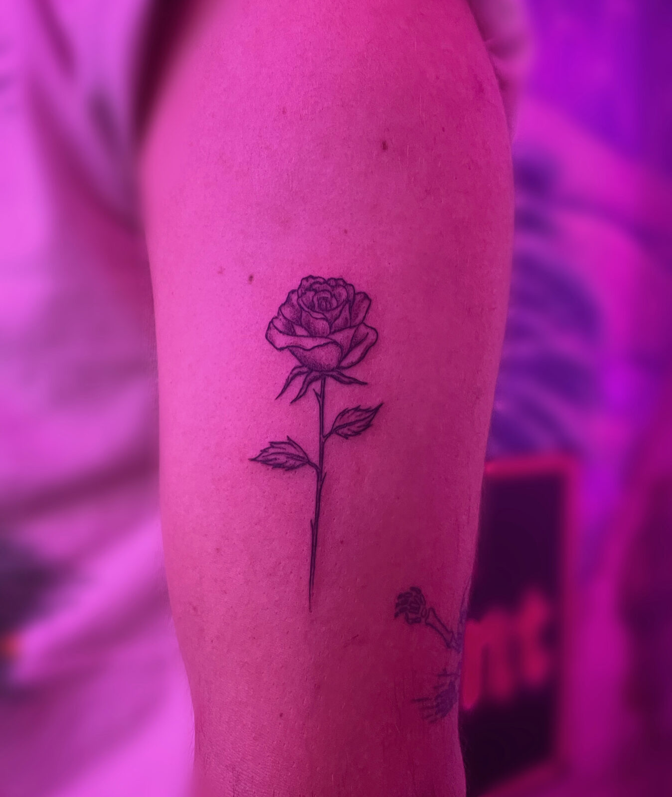Pink Ink Tattoo Fine Line example