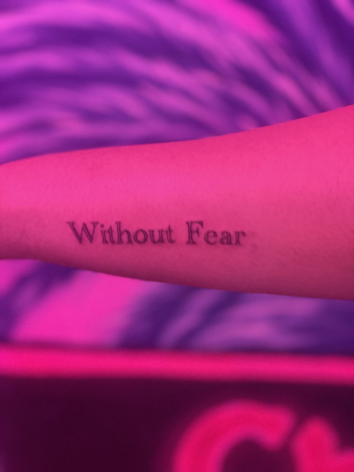 Pink Ink Tattoo Fine Line example