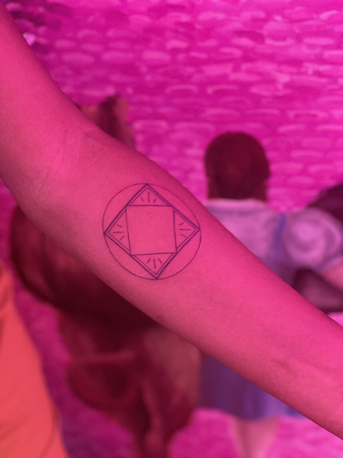 Pink Ink Tattoo Fine Line example
