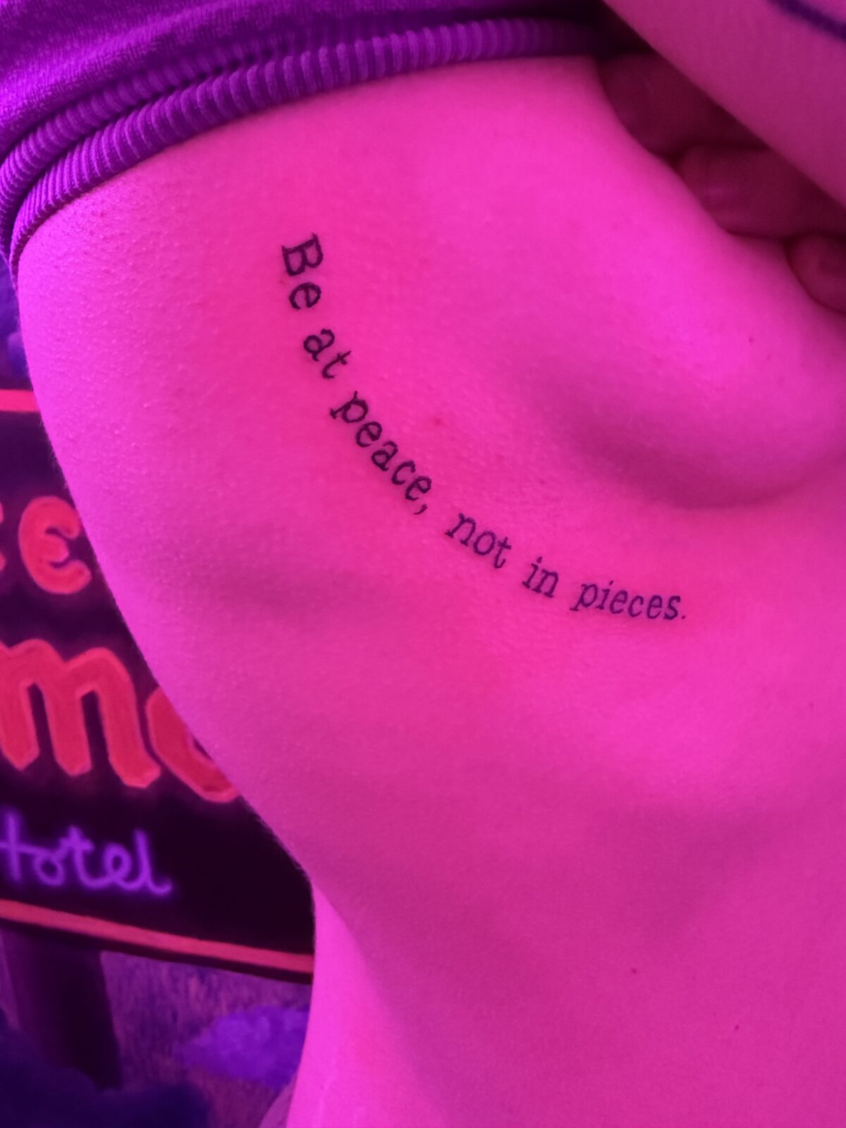 Pink Ink Tattoo Fine Line example