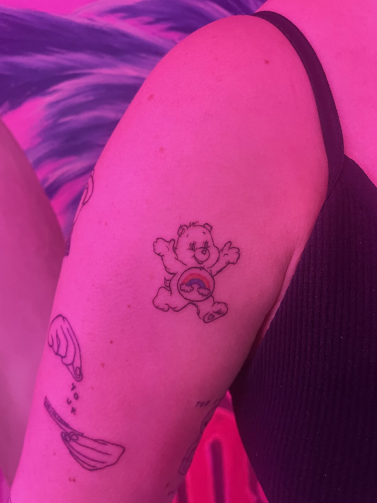 Pink Ink Tattoo Fine Line example